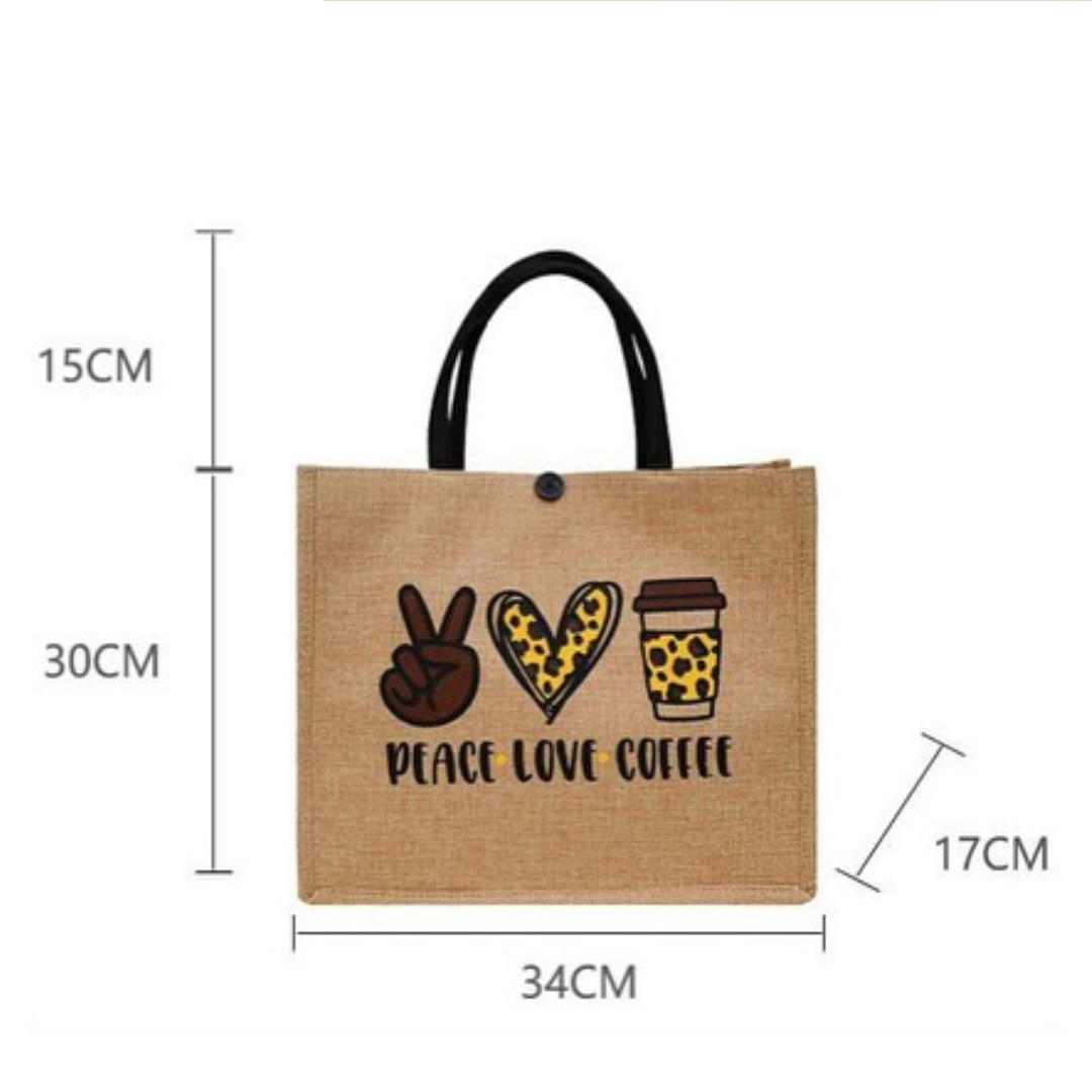 Beach Print Tote Bag