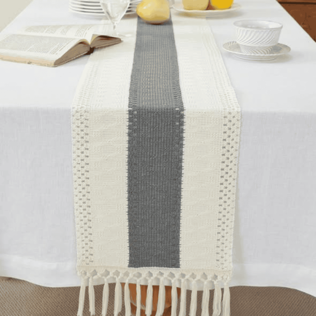Bohemian Style Table Runner with Tassels