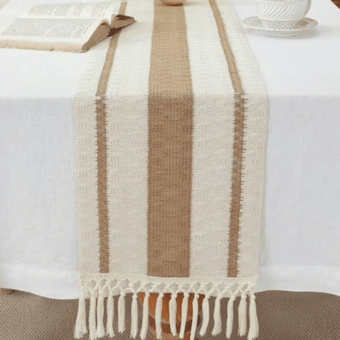 Bohemian Style Table Runner with Tassels