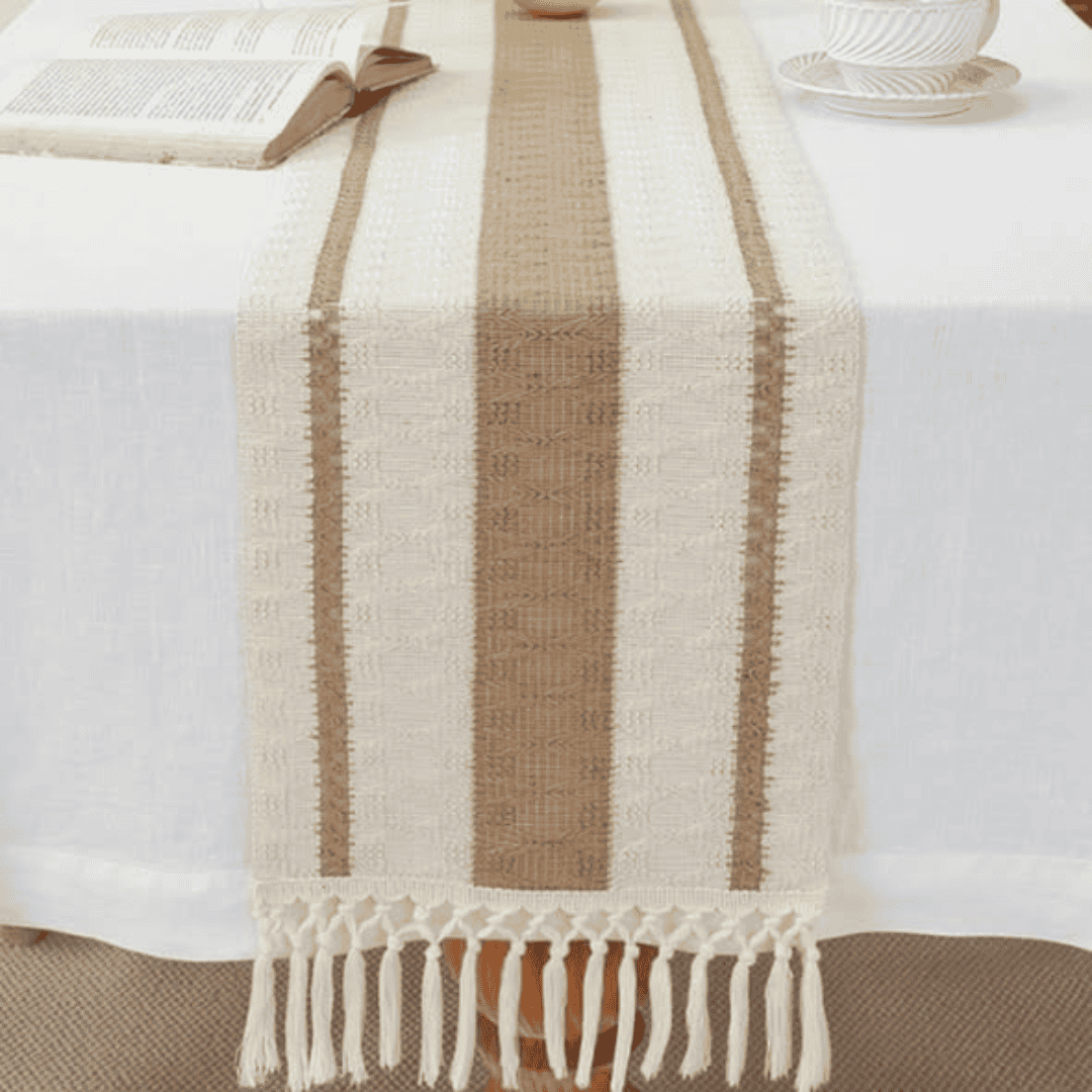 Bohemian Style Table Runner with Tassels