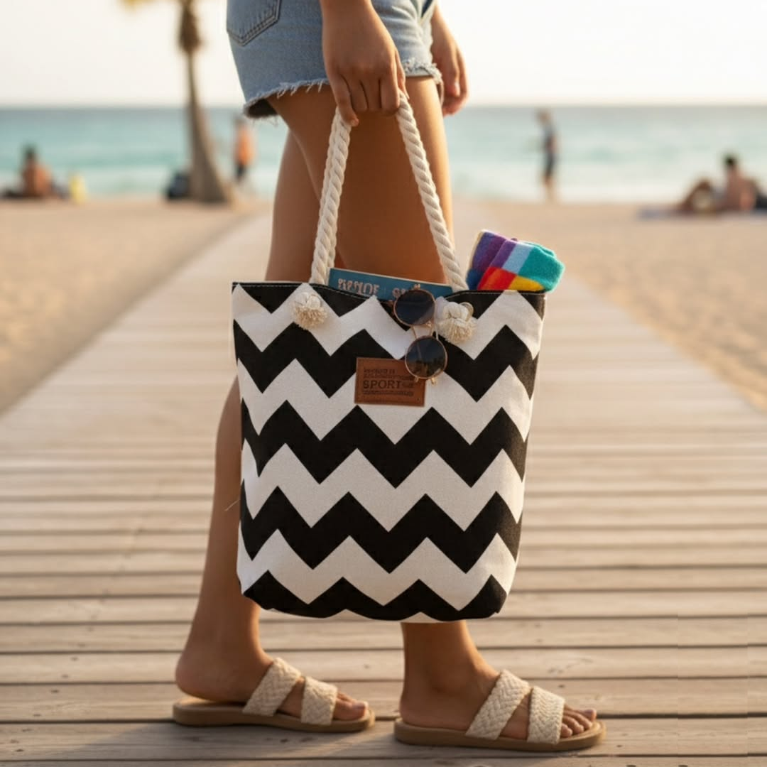 Mini Striped Tote Bags