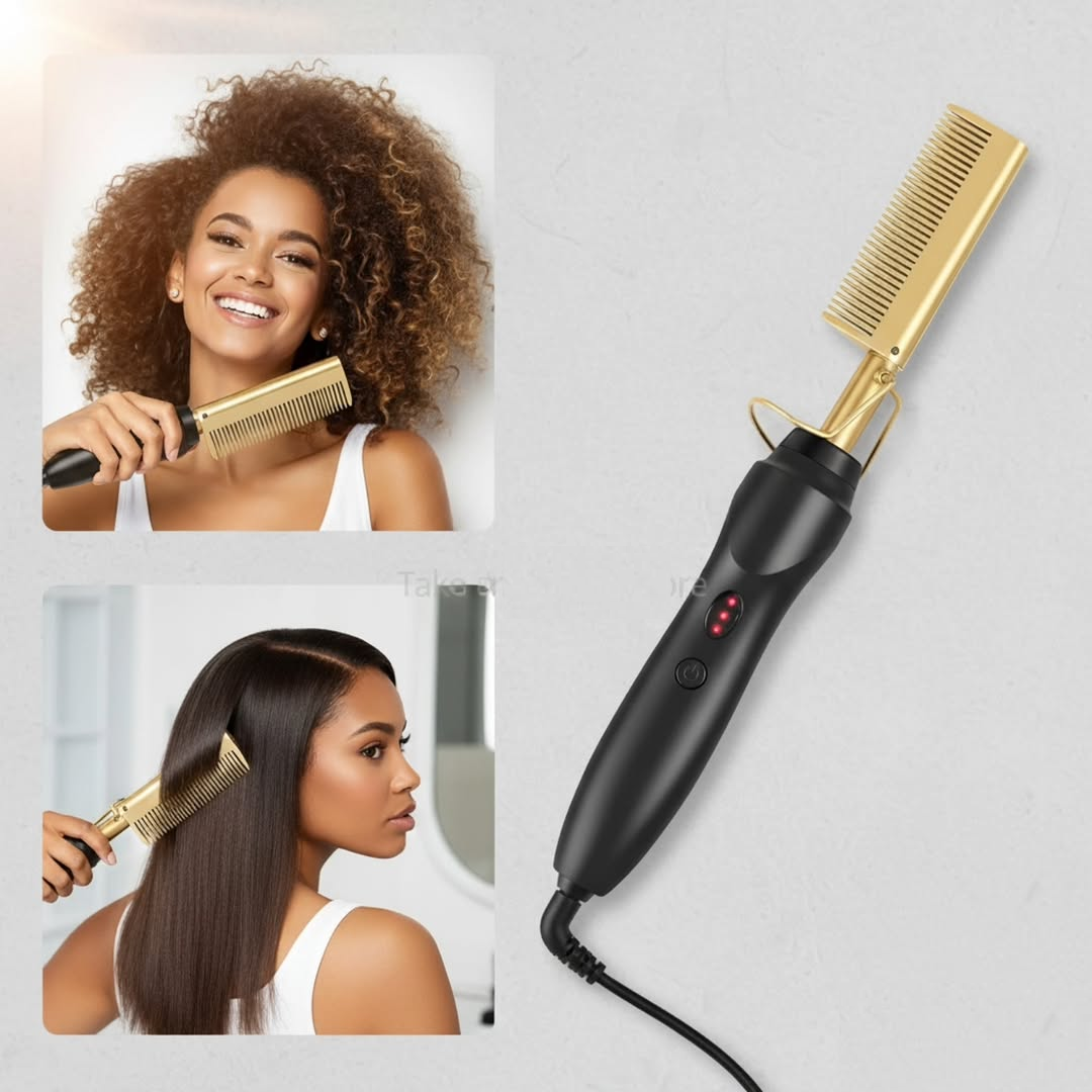 Electric Hair Straightening / Curling Hot Comb