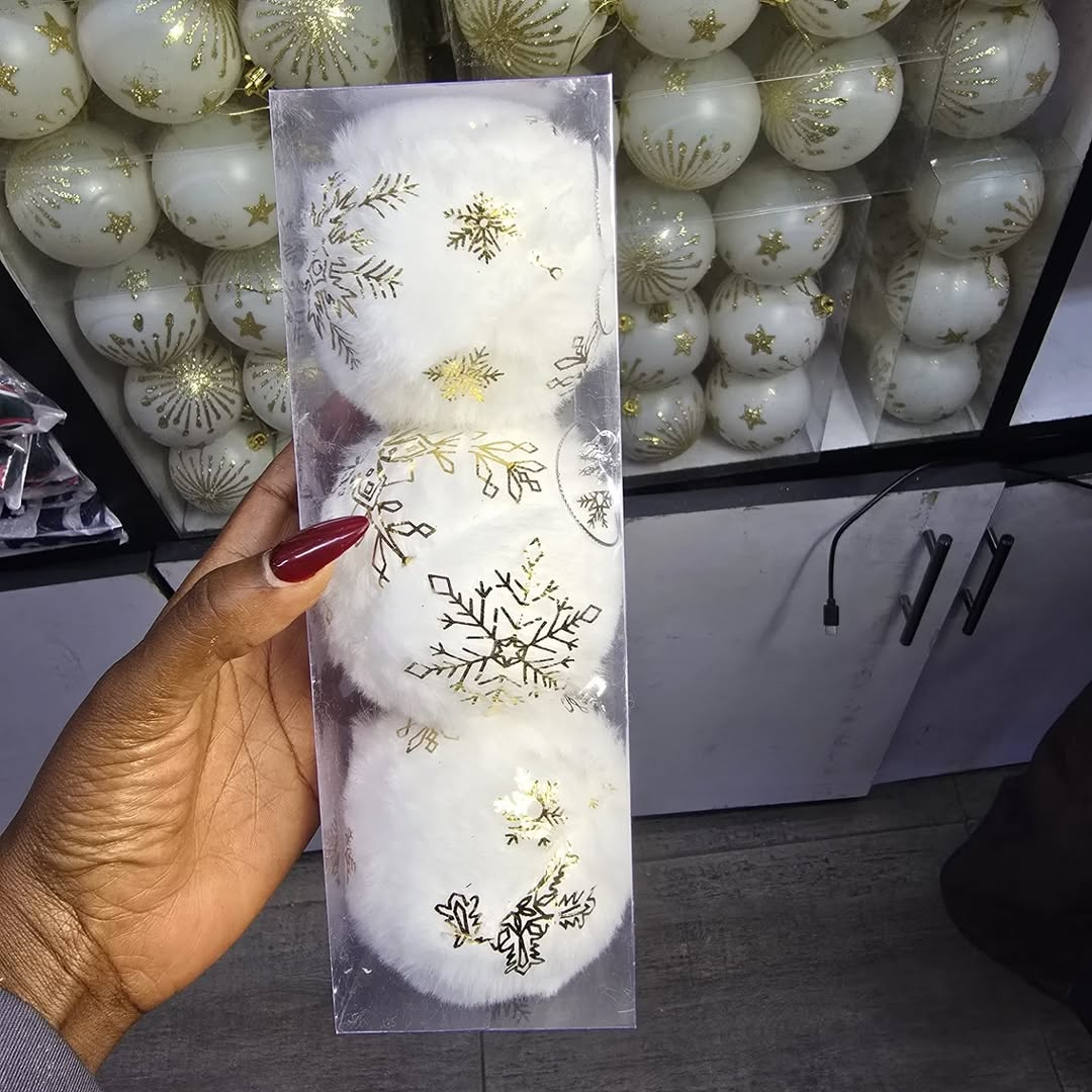 Fluffy 3pc Set Christmas Ball