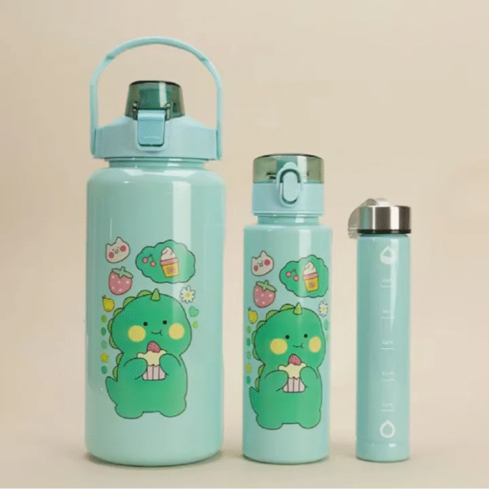 3-in-1 Tomato Motivational Water Bottles Set