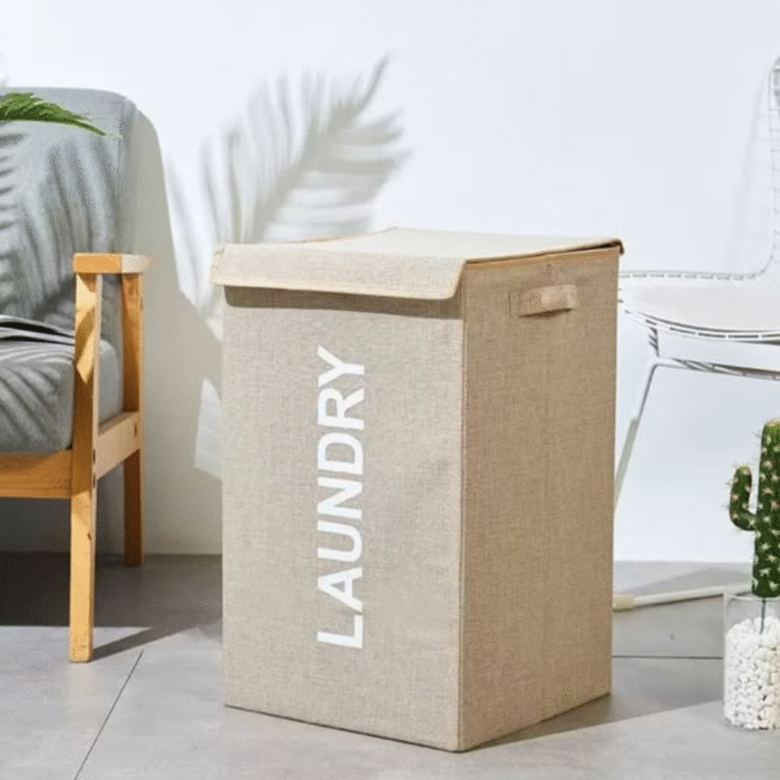 Foldable Laundry Basket with Lid and Handles