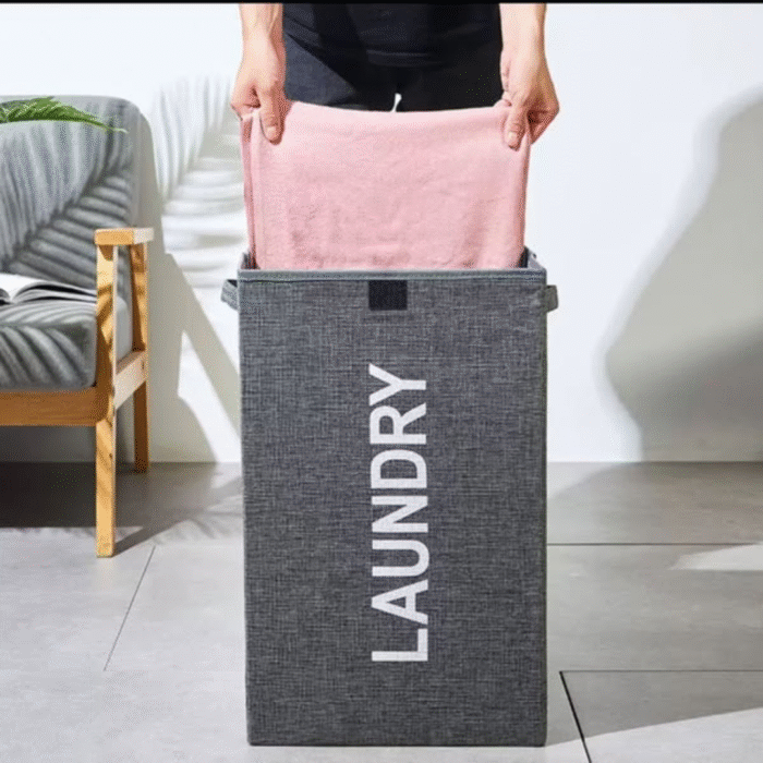 Foldable Laundry Basket with Lid and Handles