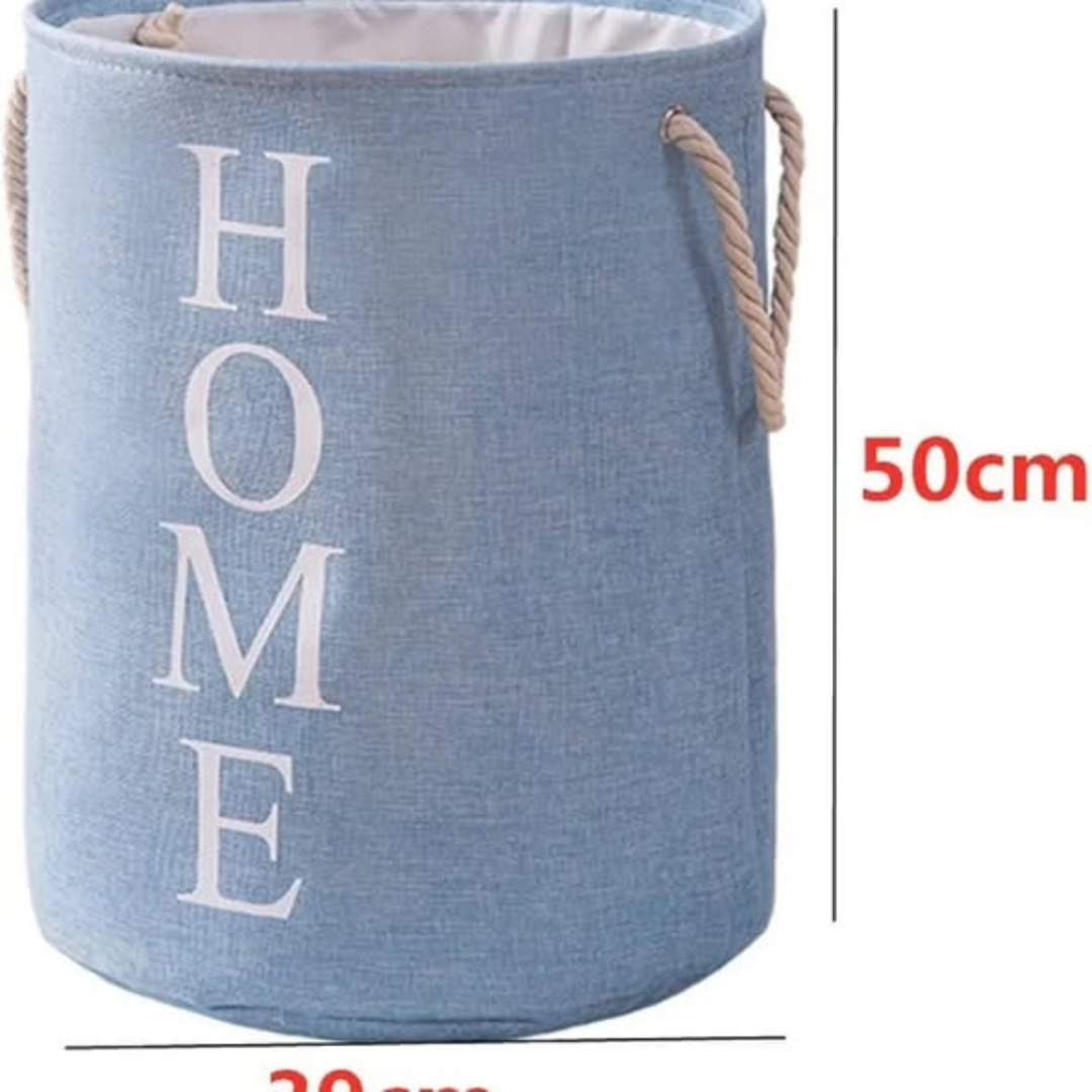 Round Cotton Linen Laundry Basket