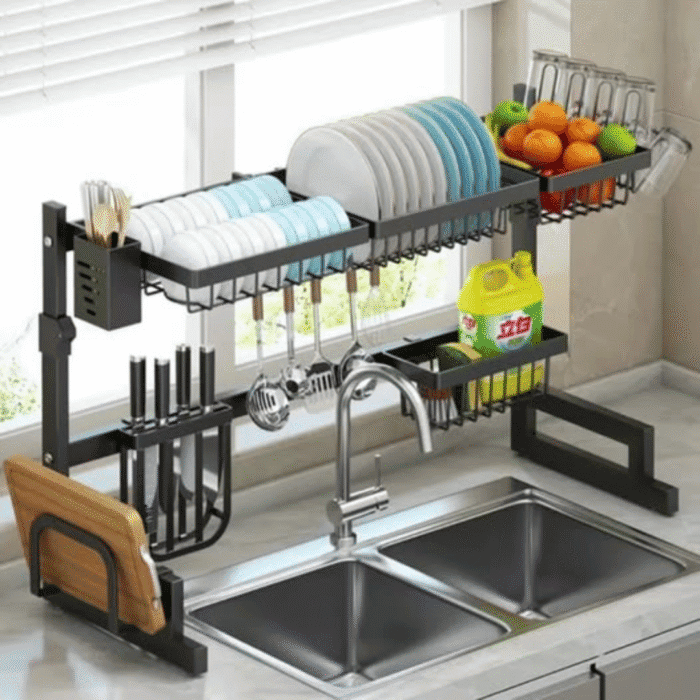 Over Filled Rack Over The Sink Single Layer Rack - Luvly Household Collections
