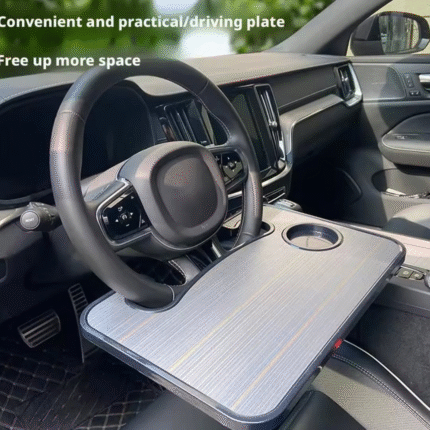 Wooden Slotted Steering Wheel Table Tray