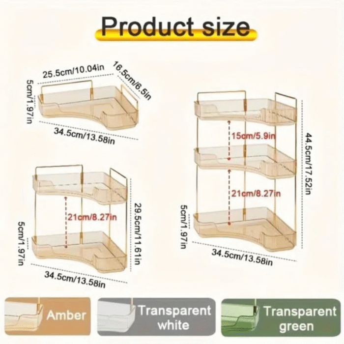 3 Tier Multipurpose Corner Storage Rack