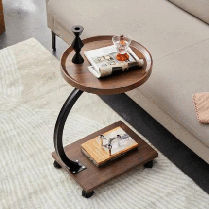 C-Shaped Snack Side Table