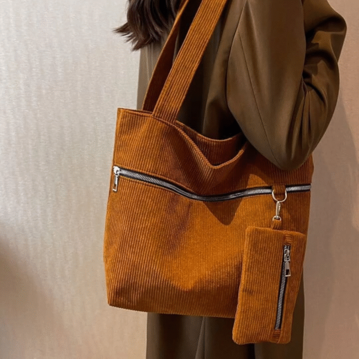 Casual Corduroy Shoulder Bag