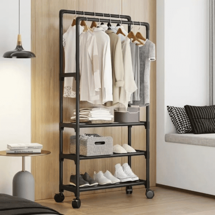 Rolling Garment Rack - Luvly Household Collections