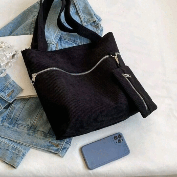 Casual Corduroy Shoulder Bag