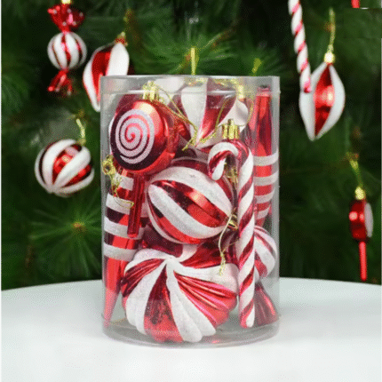 14pcs Assorted Candy Shaped Christmas Decor