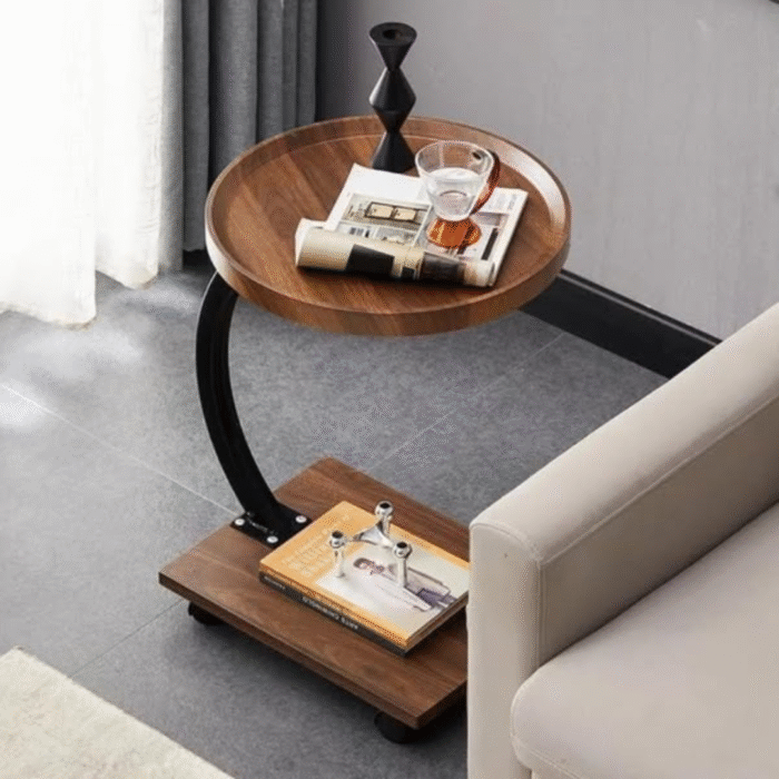 C-Shaped Snack Side Table