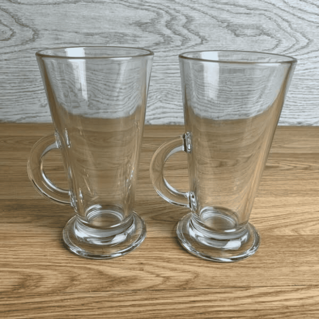6Pcs Latte/Irish Glass Mug Set