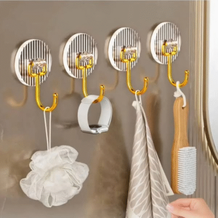 Set of 5 Golden Acrylic Hooks