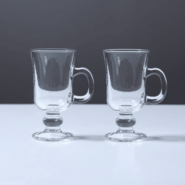 Shop the 6Pcs Latte/Irish Glass Mug set in Nairobi. Elegant, durable glass mugs perfect for coffee, tea, and hot chocolate.