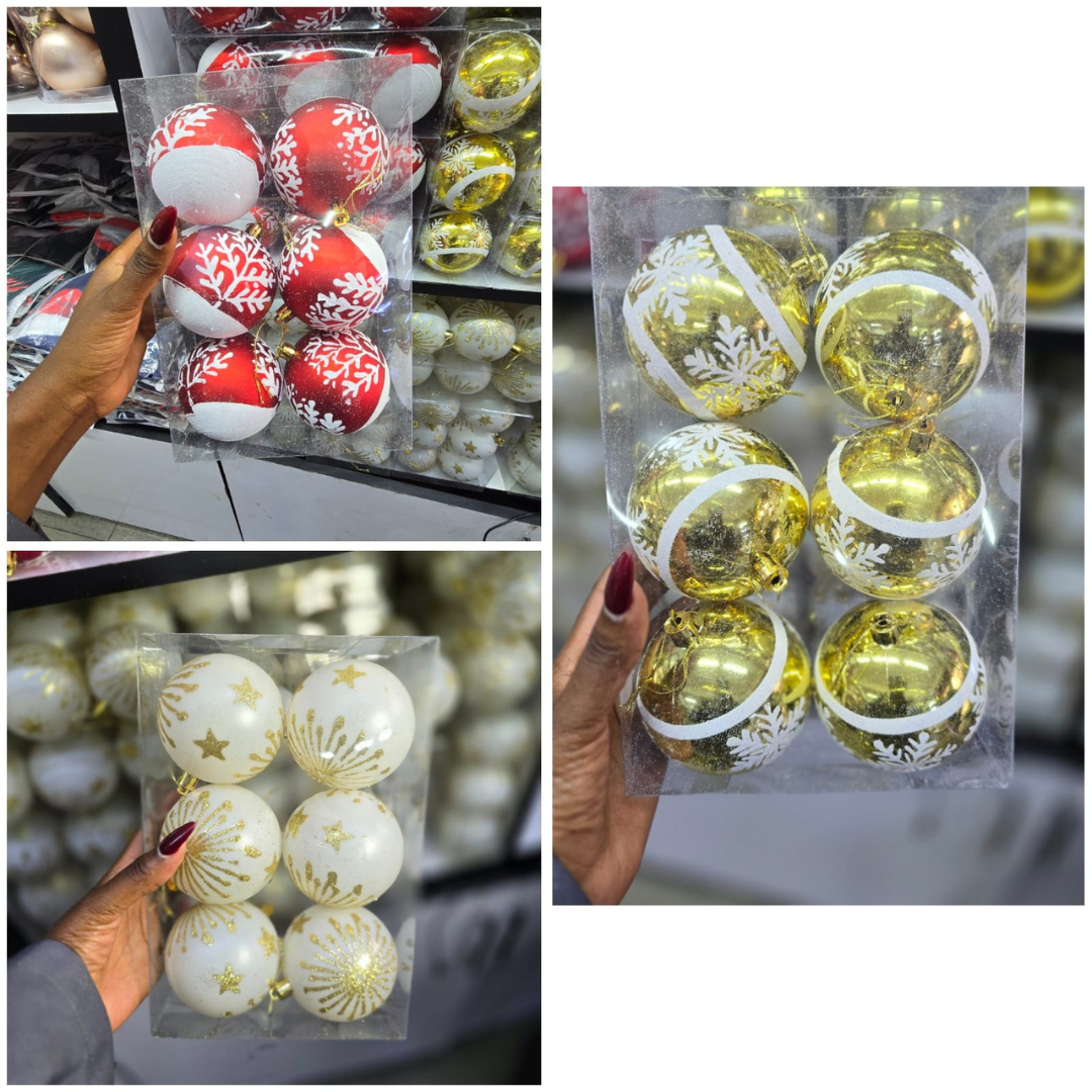 6pc Set Christmas Ball