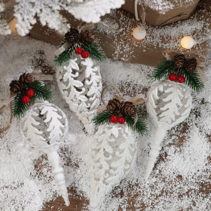 2Pcs White Conch Christmas Pendants