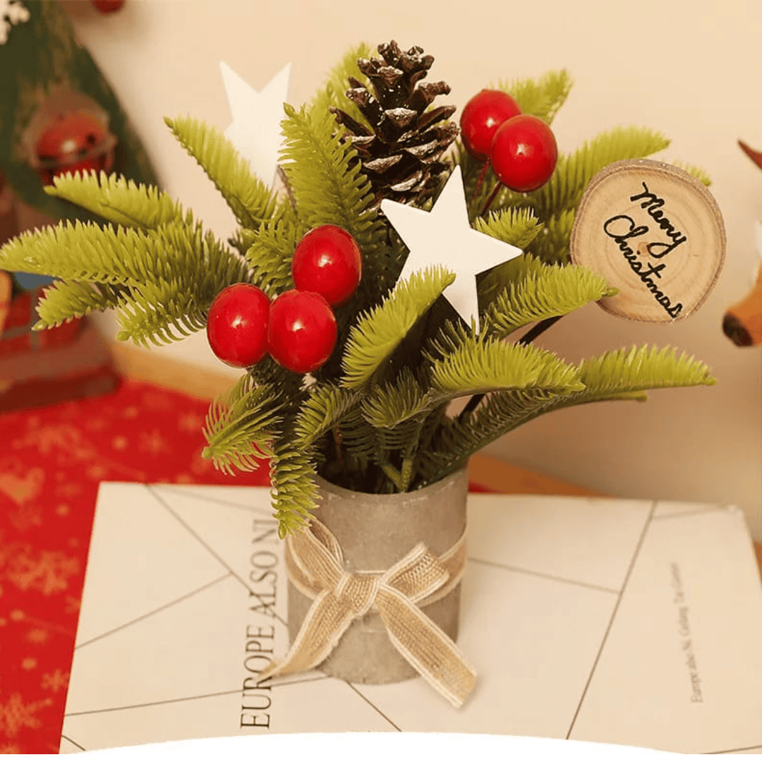 Mini Table Top Christmas Tree With Decorations