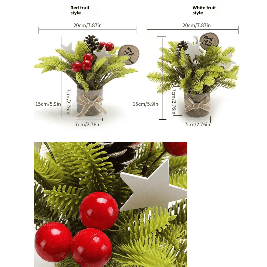 Mini Table Top Christmas Tree With Decorations