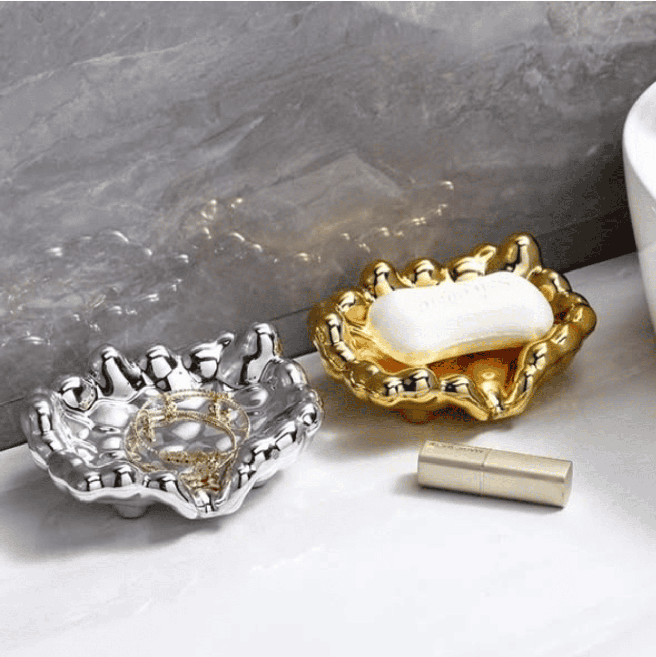 Golden/Silver Color Soap Dish