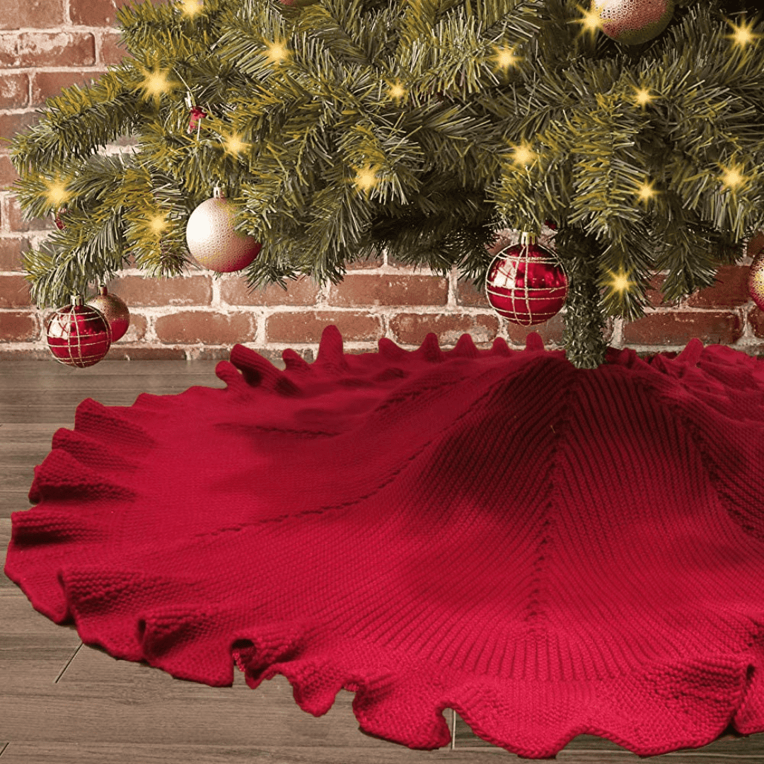 Christmas Knitted Tree Skirt