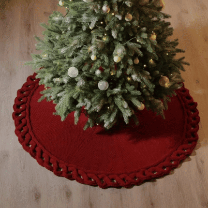 Christmas Knitted Tree Skirt