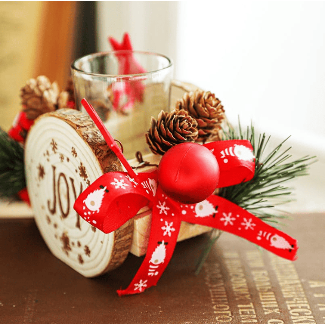 Wooden Christmas Candle Holder
