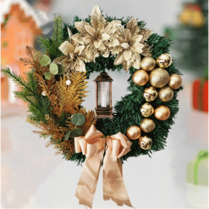 Christmas Wreath With Lamp
