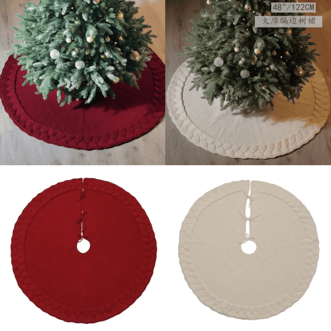 Knitted Christmas Tree Skirt
