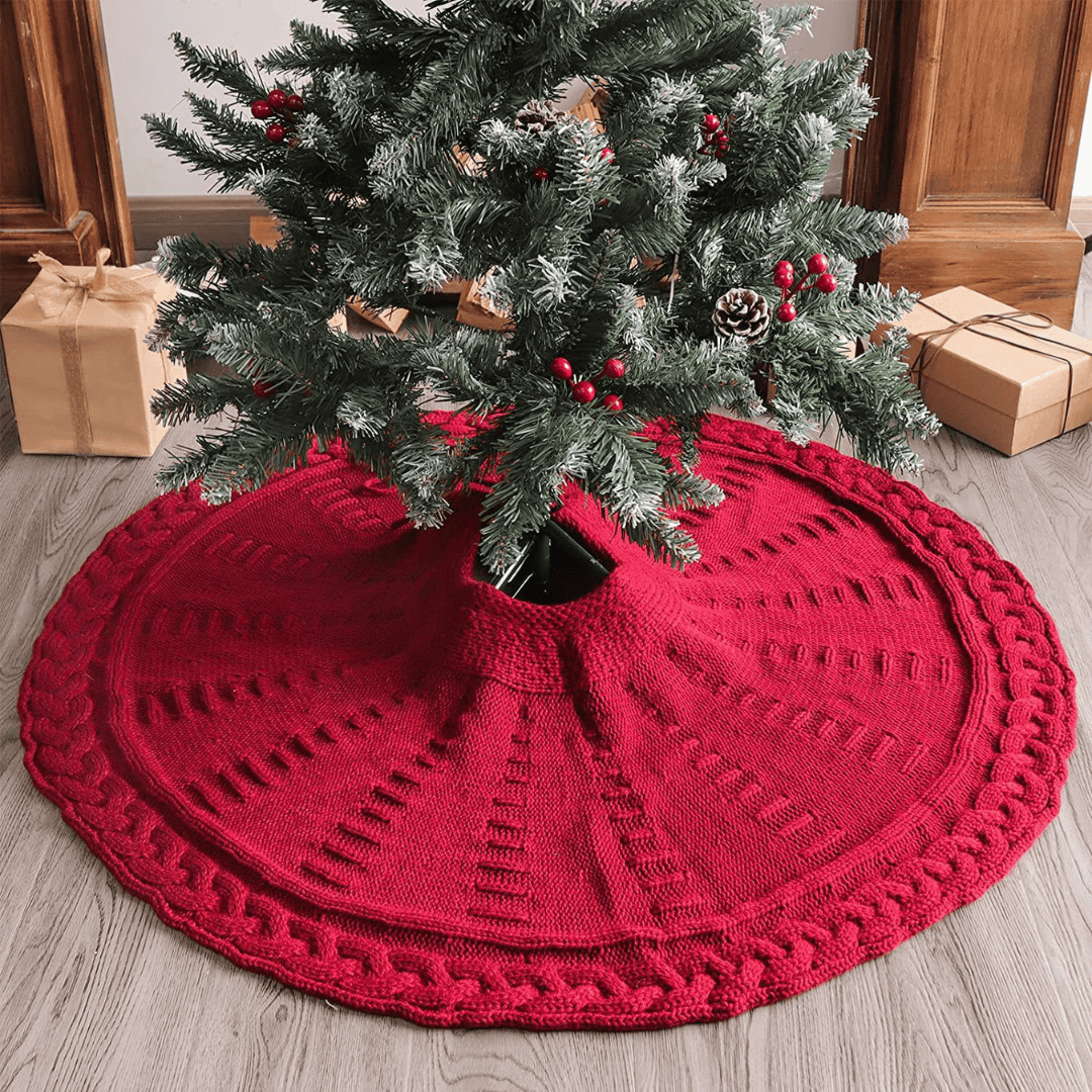 Christmas Knitted Tree Skirt