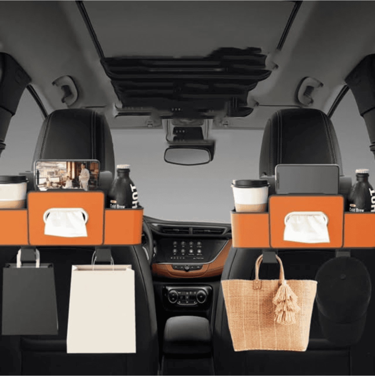 Multifunctional Car Seat Backrest Storage Box