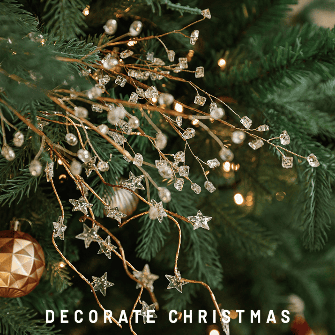 Crystal Bud Branch Decorations