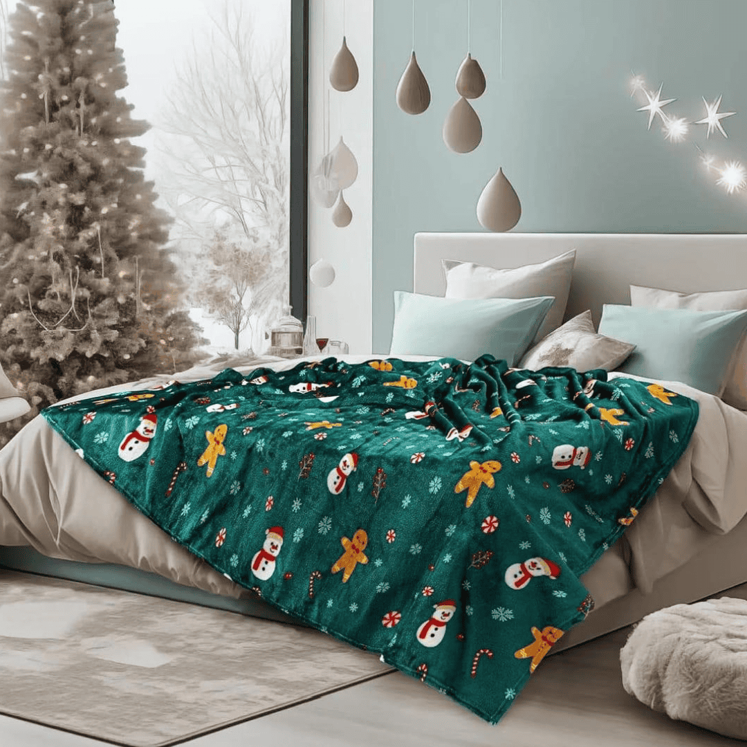 Christmas Sherpa Fleece Throw Blanket