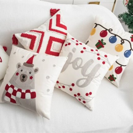 3Pcs Christmas Themed Pillow Covers