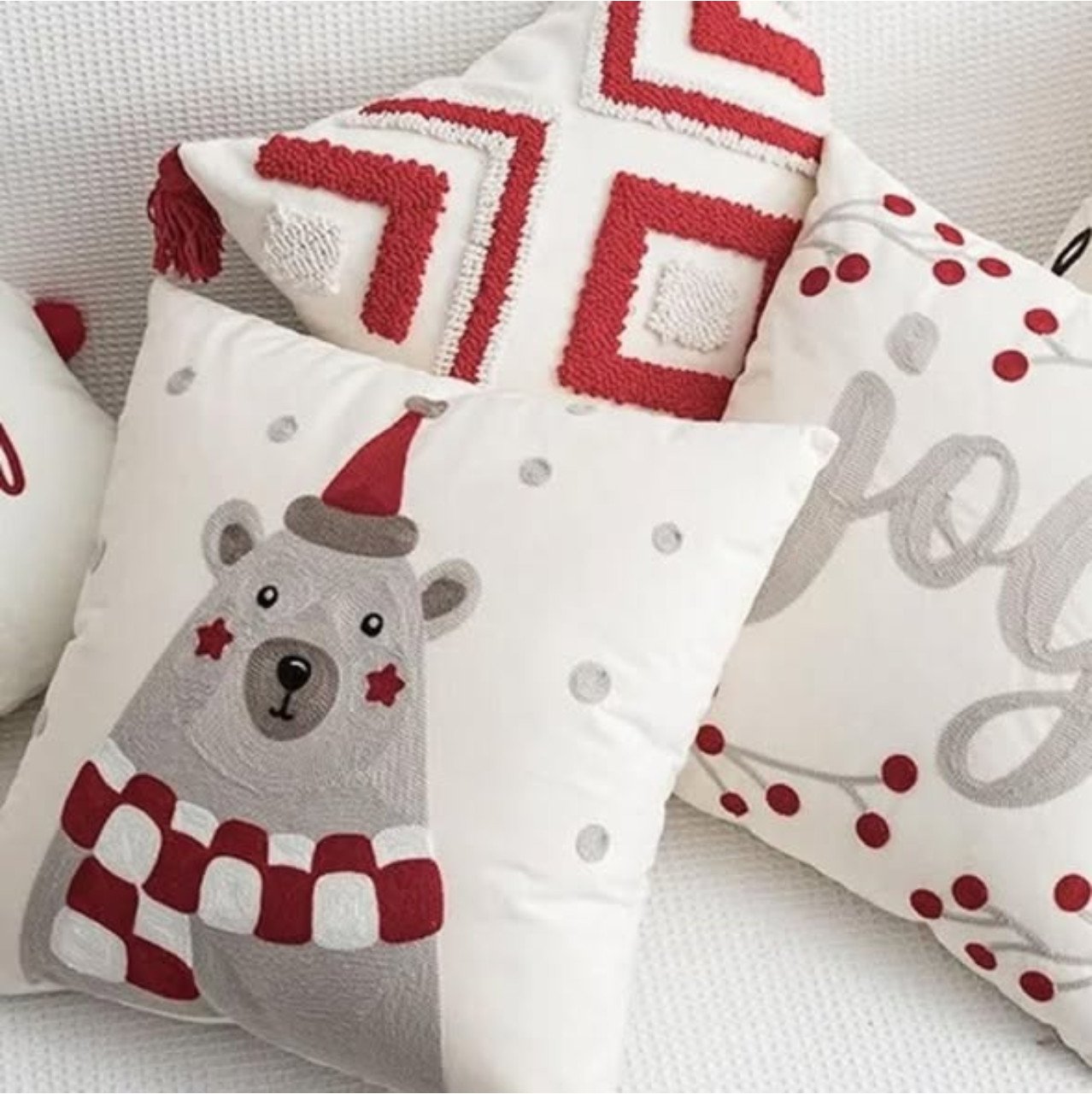 3Pcs Christmas Themed Pillow Covers