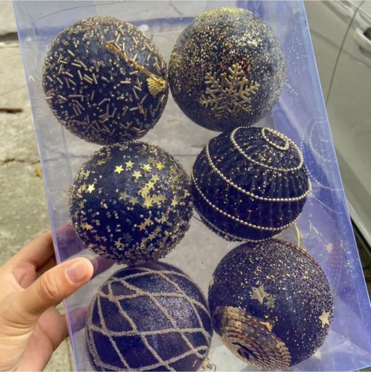 6pc Christmas Decor Balls