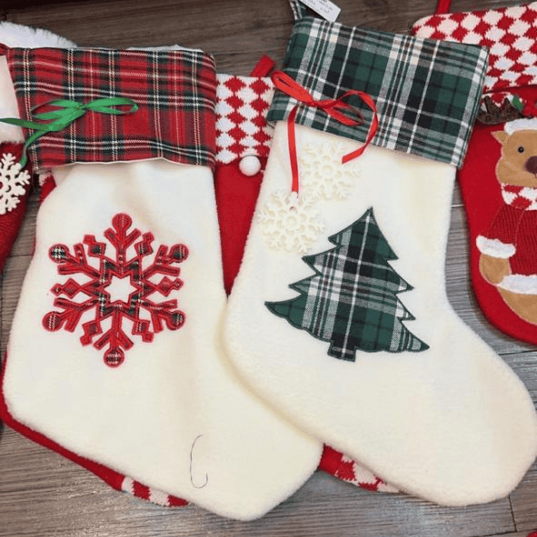 Christmas Fireplace Socks Set of 2