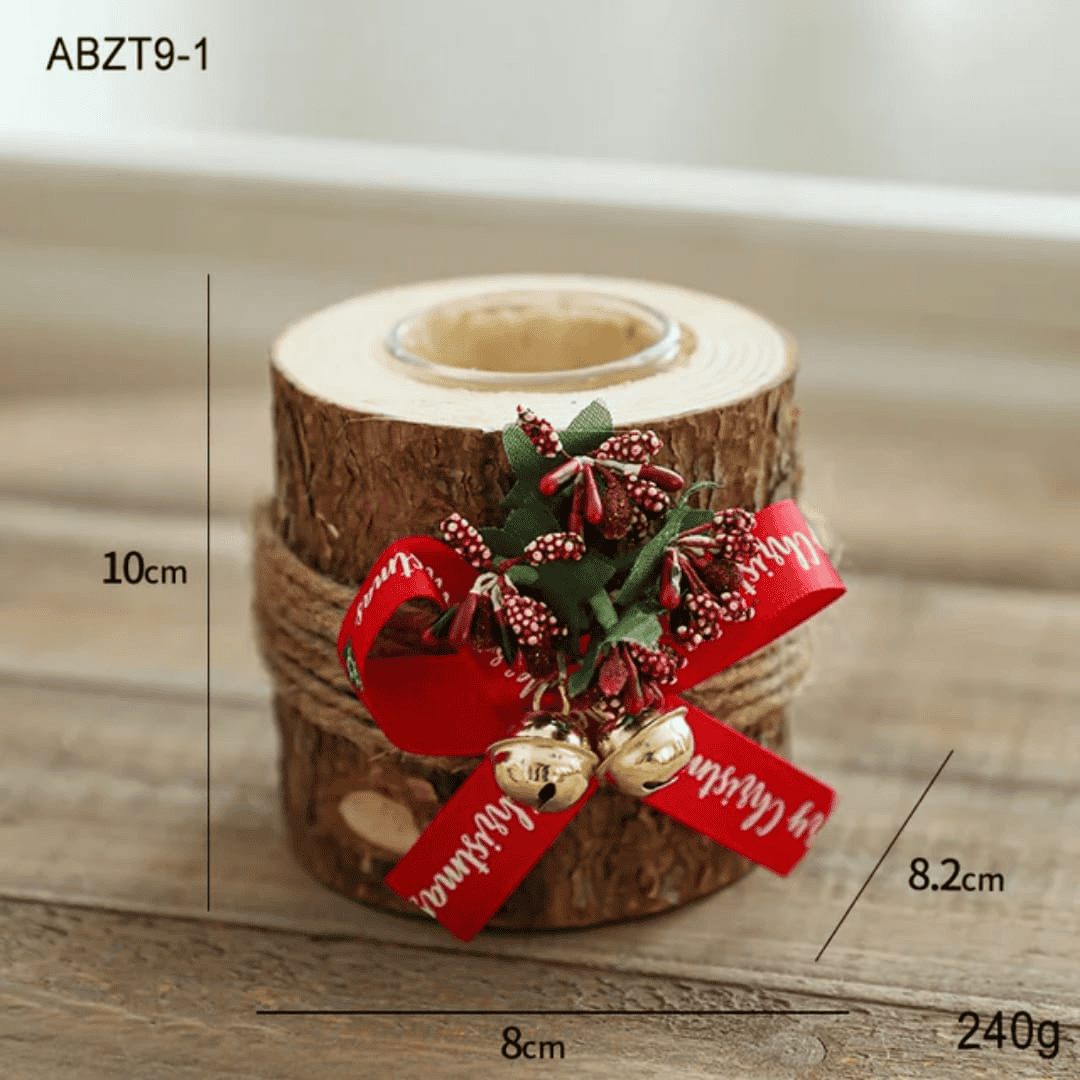 Christmas Candle Holder Wooden