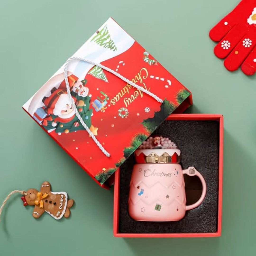 Christmas Themed Cup Set + Gift Box