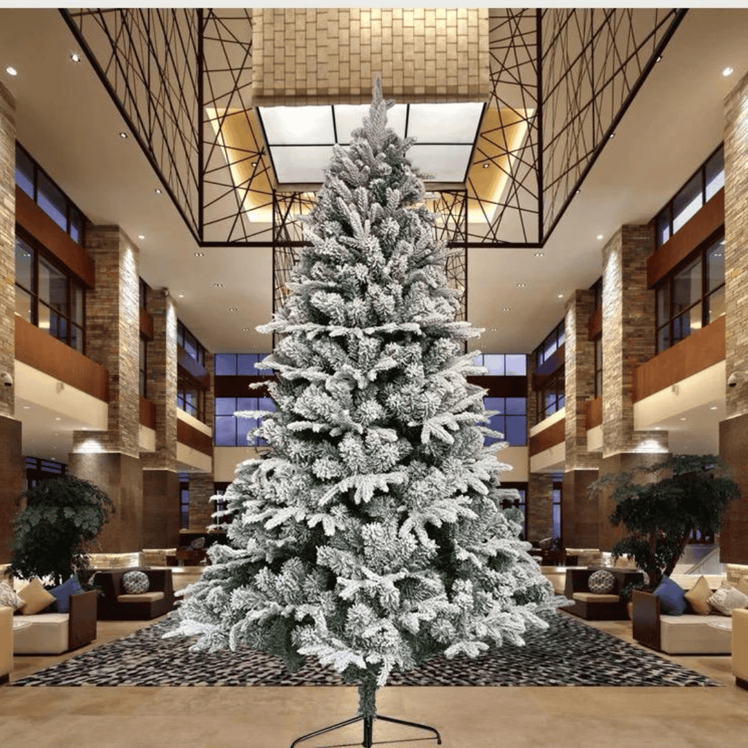 Snow Flocked Christmas Tree