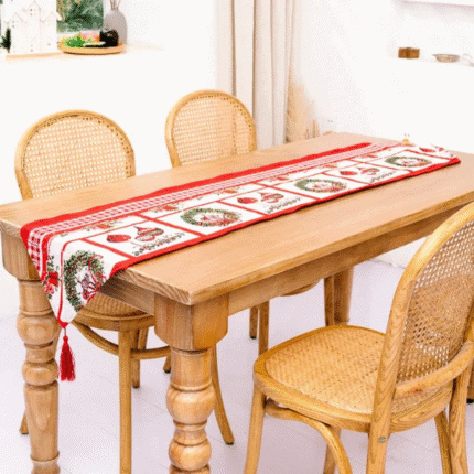 Christmas Knitted Fabric Tablecloth Runner