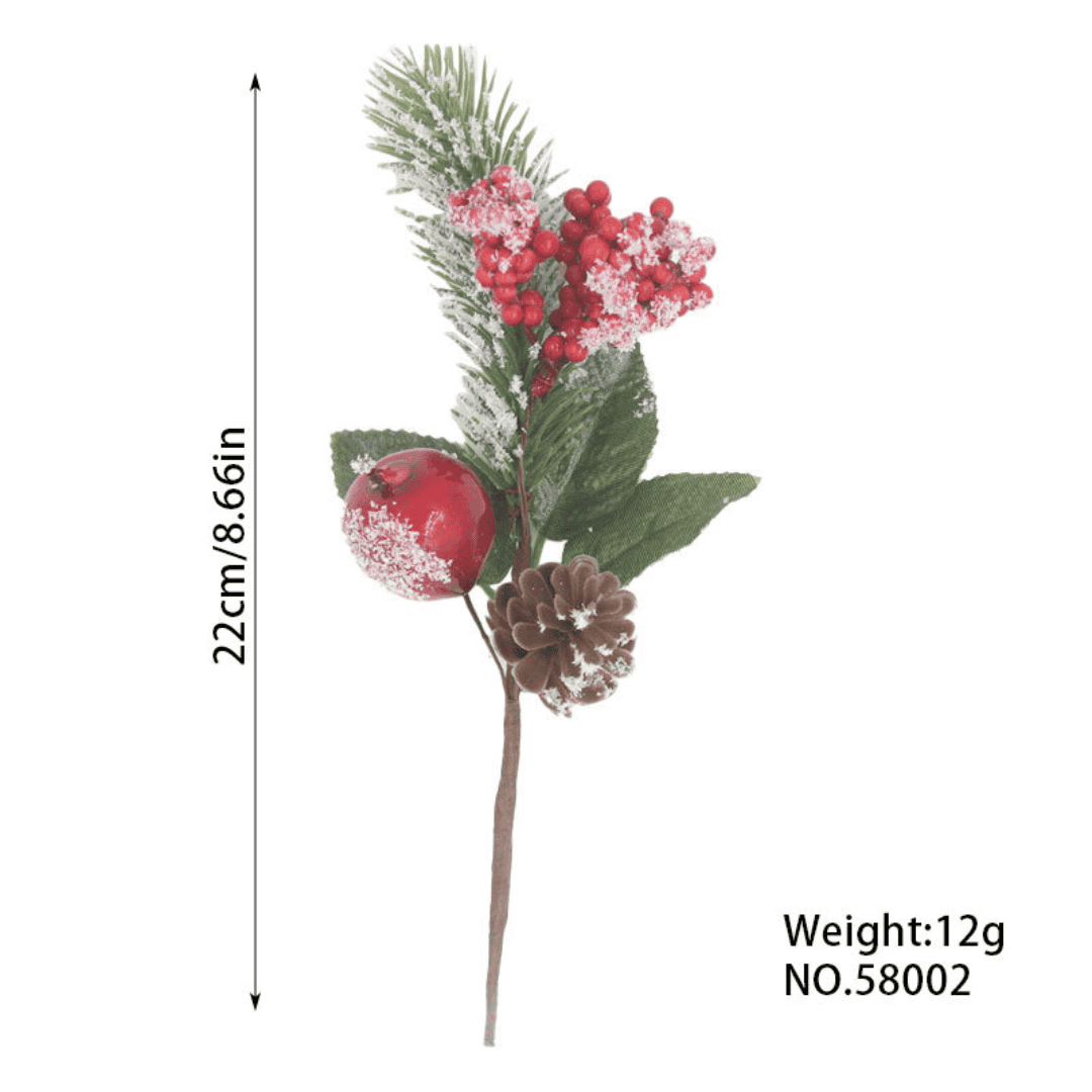 Green and Red Pine Branches