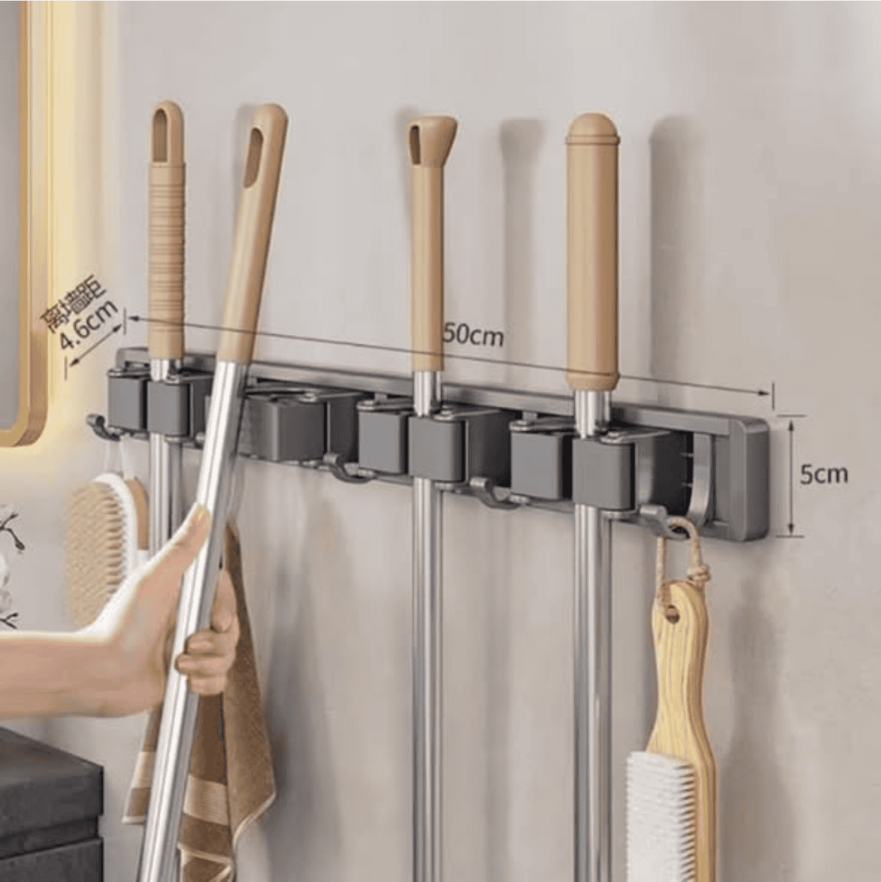 Wall Mounted Mop Holder