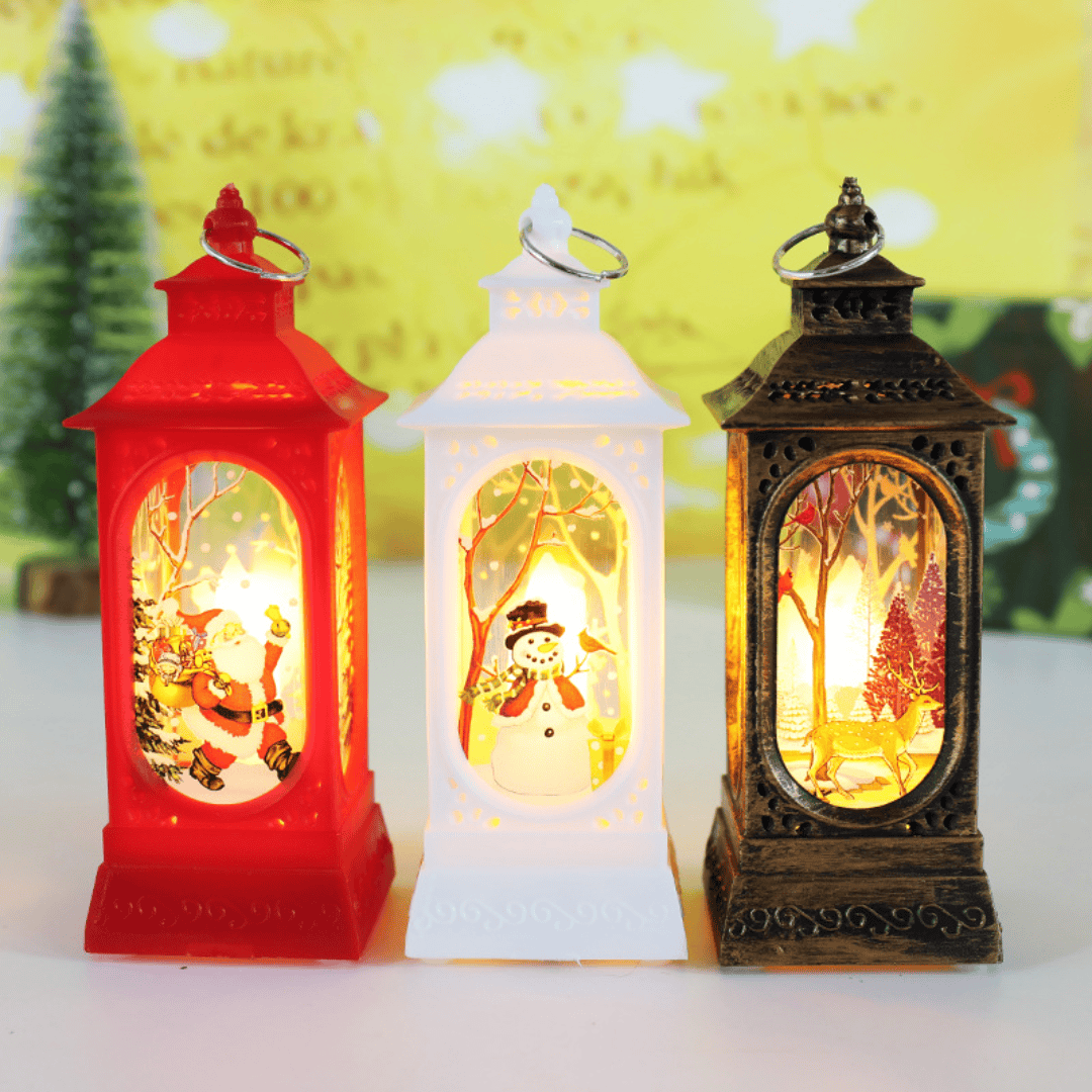 Santa Claus LED Snowman Lantern Light