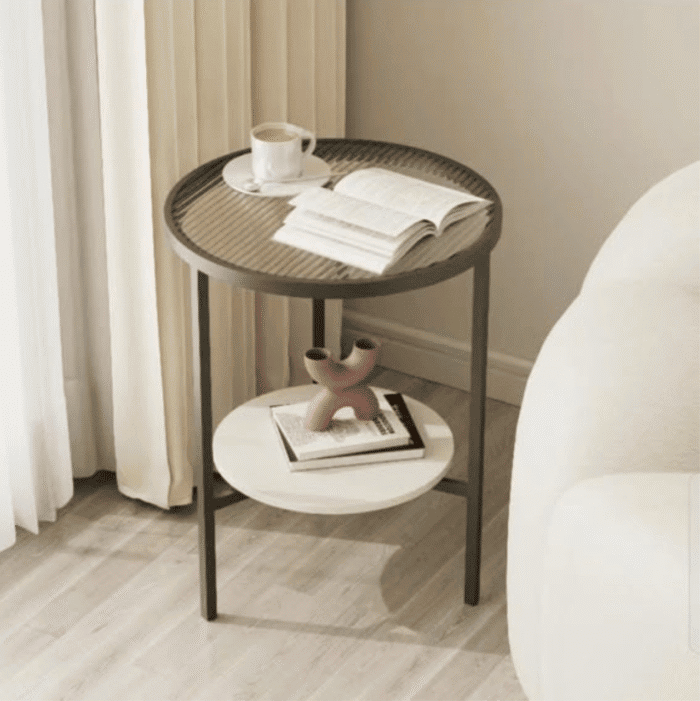 Stone Plate Side Table