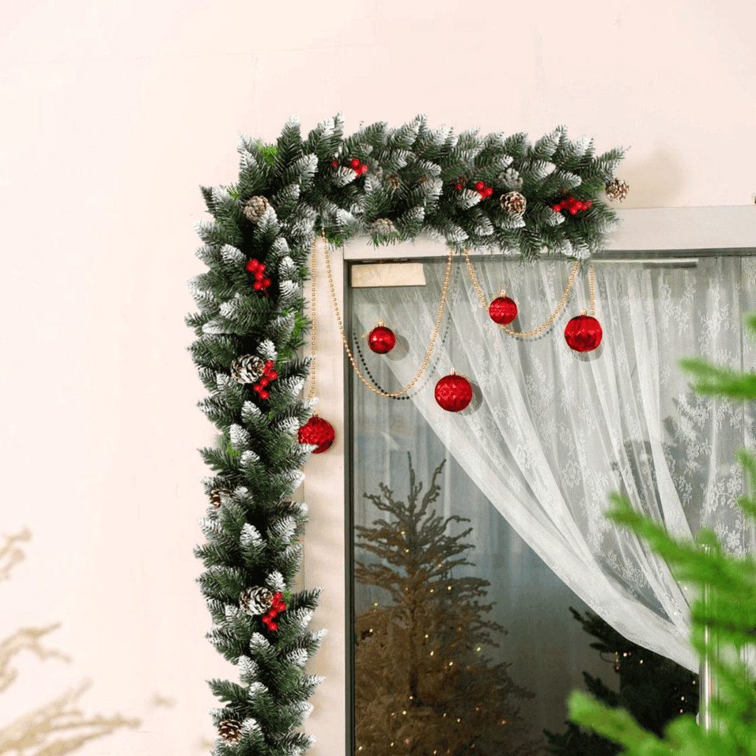 2.7M Christmas Wreath Artificial Flower Tree Garland
